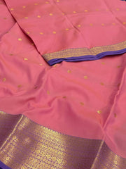 Pastel Pink Cotton Silk Saree