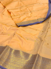 Pastel Yellow Cotton Silk Saree
