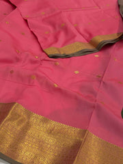 Baby Pink Cotton Silk Saree