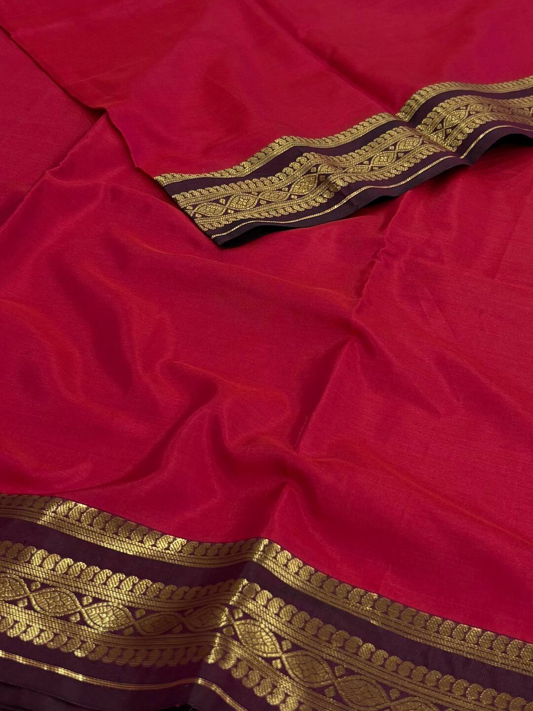 Hot Pink Cotton Silk Saree