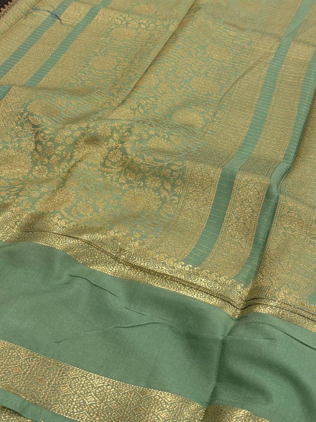 Black Checked Chiffon Silk Saree