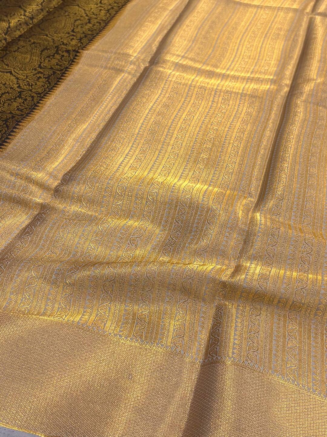 Black Banaras Chiffon Silk Saree