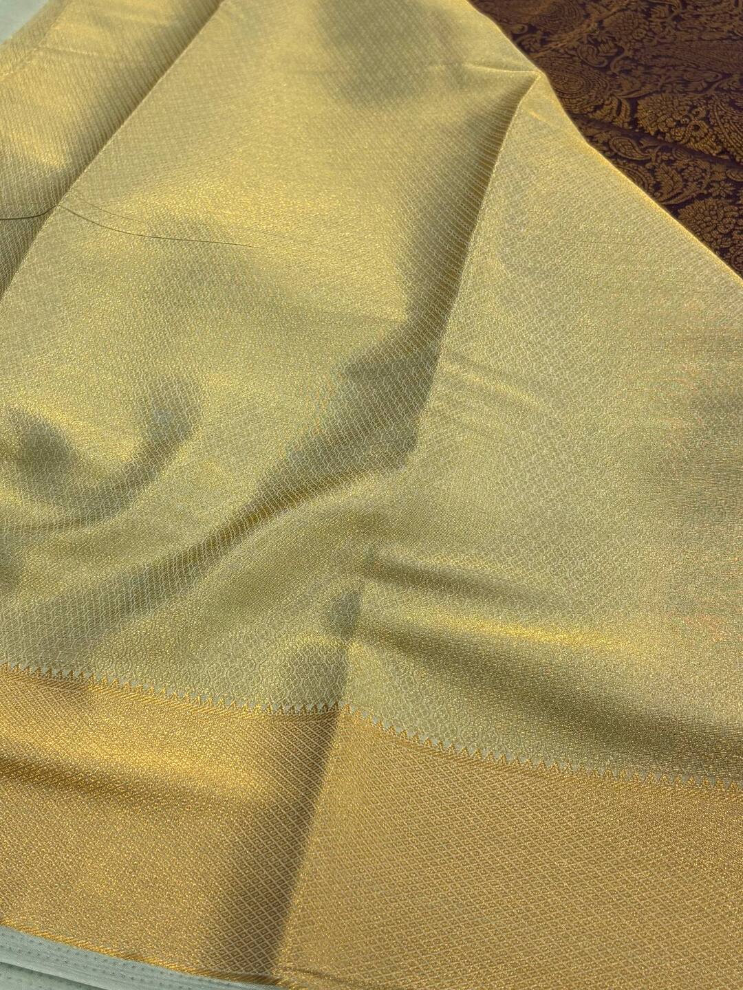 Royal Purple Banaras Chiffon Silk Saree