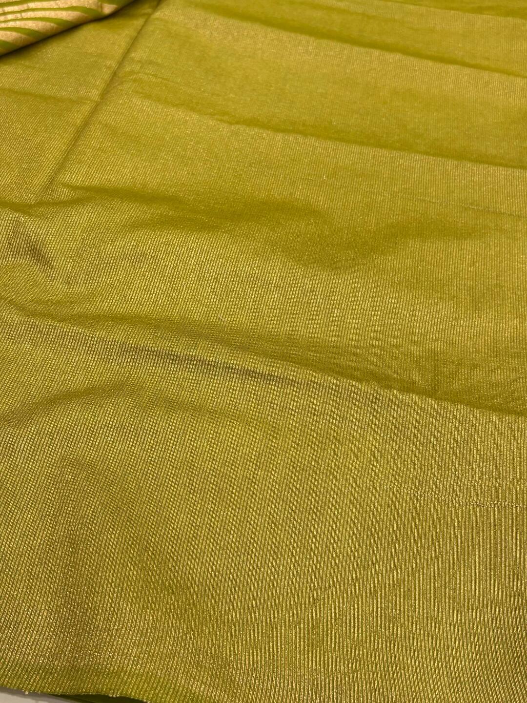 Apple Green Cotton Silk Saree