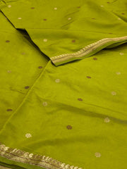 Apple Green Cotton Silk Saree