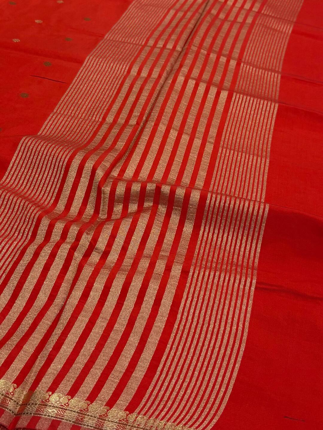Chili Red Cotton Silk Saree