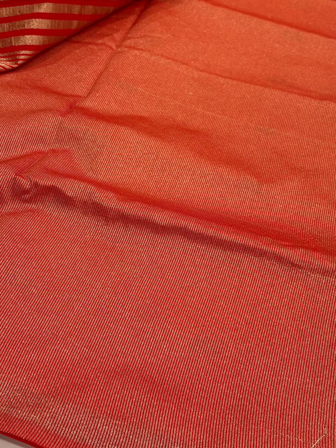 Chili Red Cotton Silk Saree