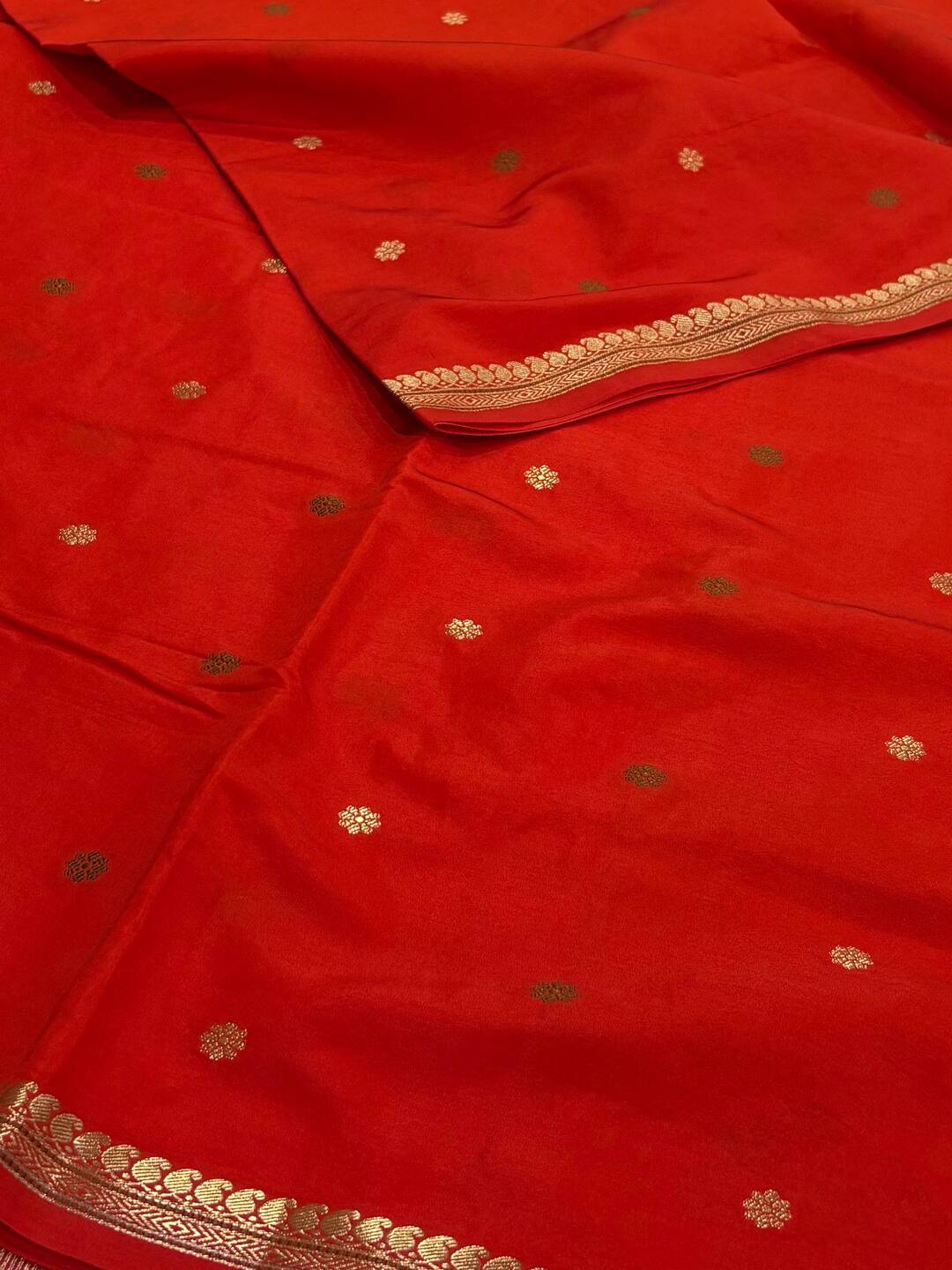 Chili Red Cotton Silk Saree