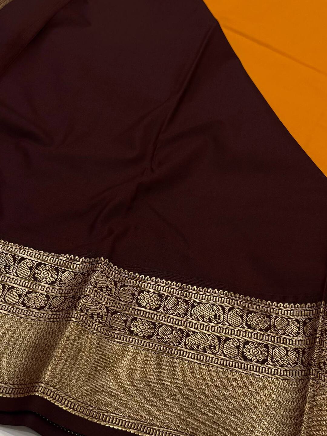 Yellow Semi Kanchi Silk Saree