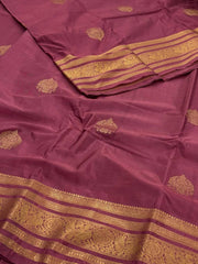 Mauve Pink  Semi Kanchi Silk Saree