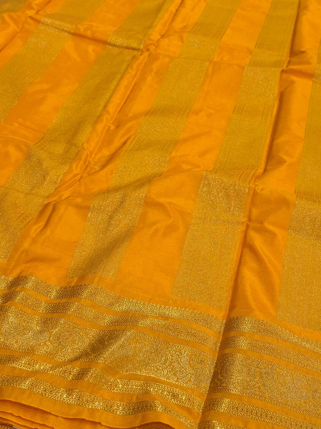 Yellow Semi Kanchi Silk Saree