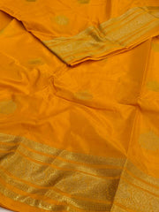 Yellow Semi Kanchi Silk Saree