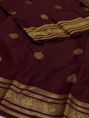 Maroon Semi Kanchi Silk Saree