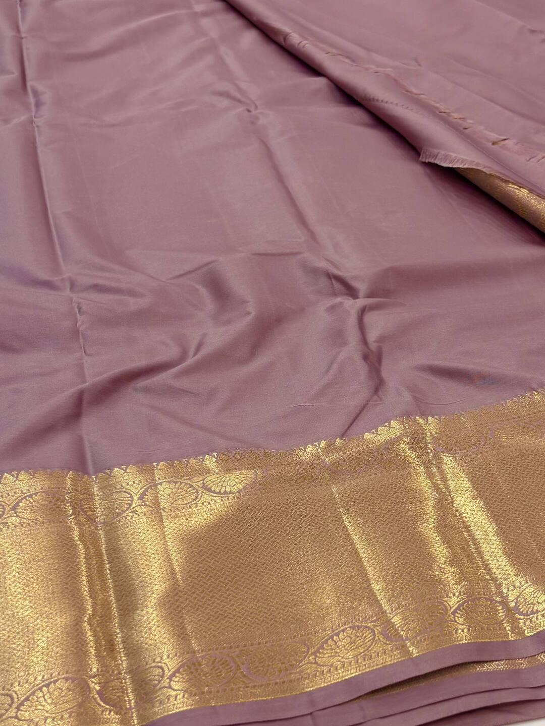 Dusty Purple Semi Kanchi Silk Saree
