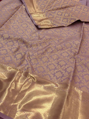 Dusty Purple Semi Kanchi Silk Saree