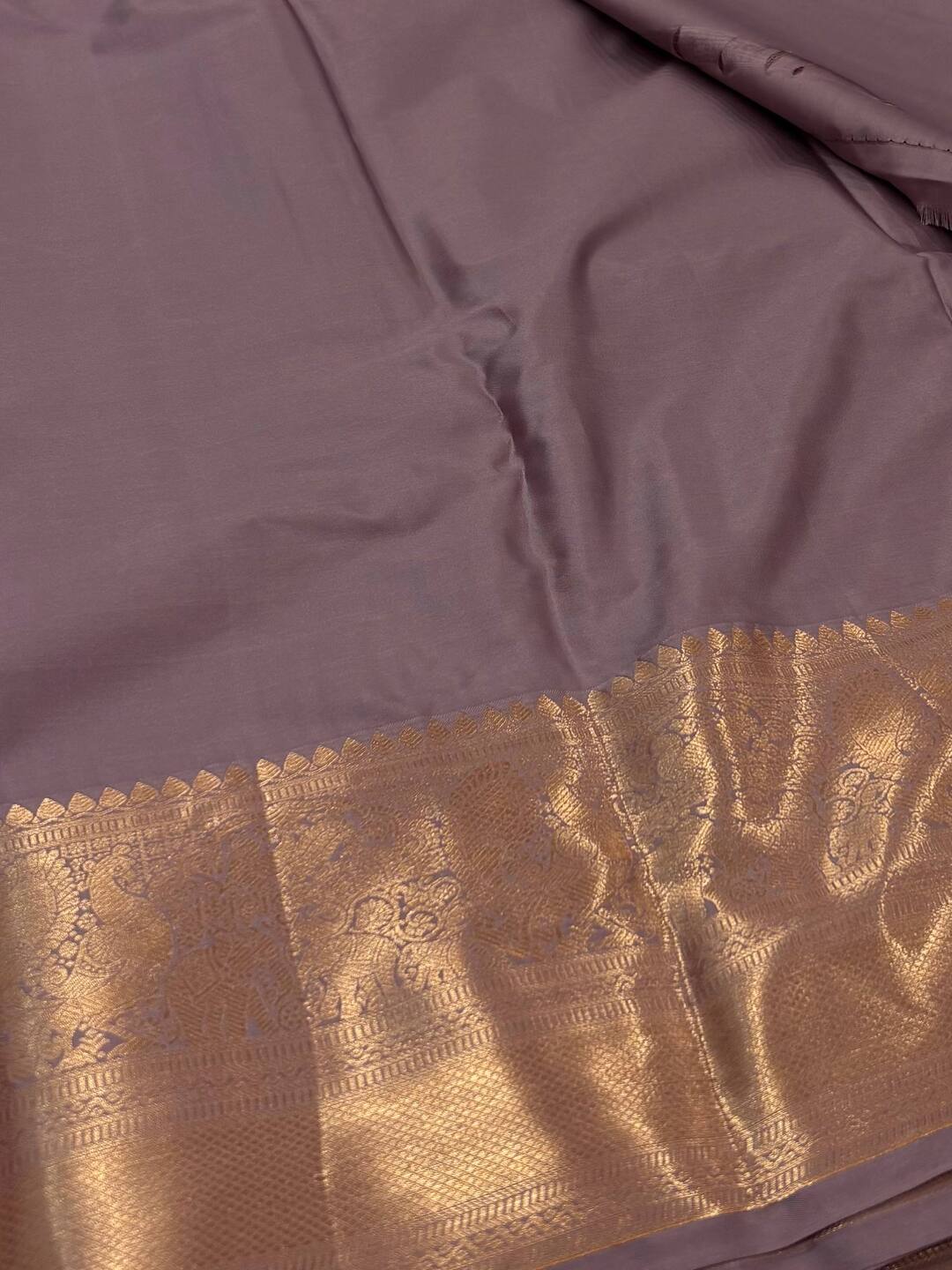 Dusty Purple Semi Kanchi Silk Saree