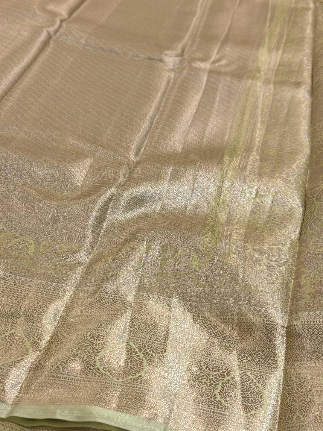 Off White Semi Kanchi Silk Saree