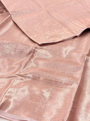 Pastel Pink Semi Kanchi Silk Saree