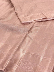 Pastel Pink Semi Kanchi Silk Saree