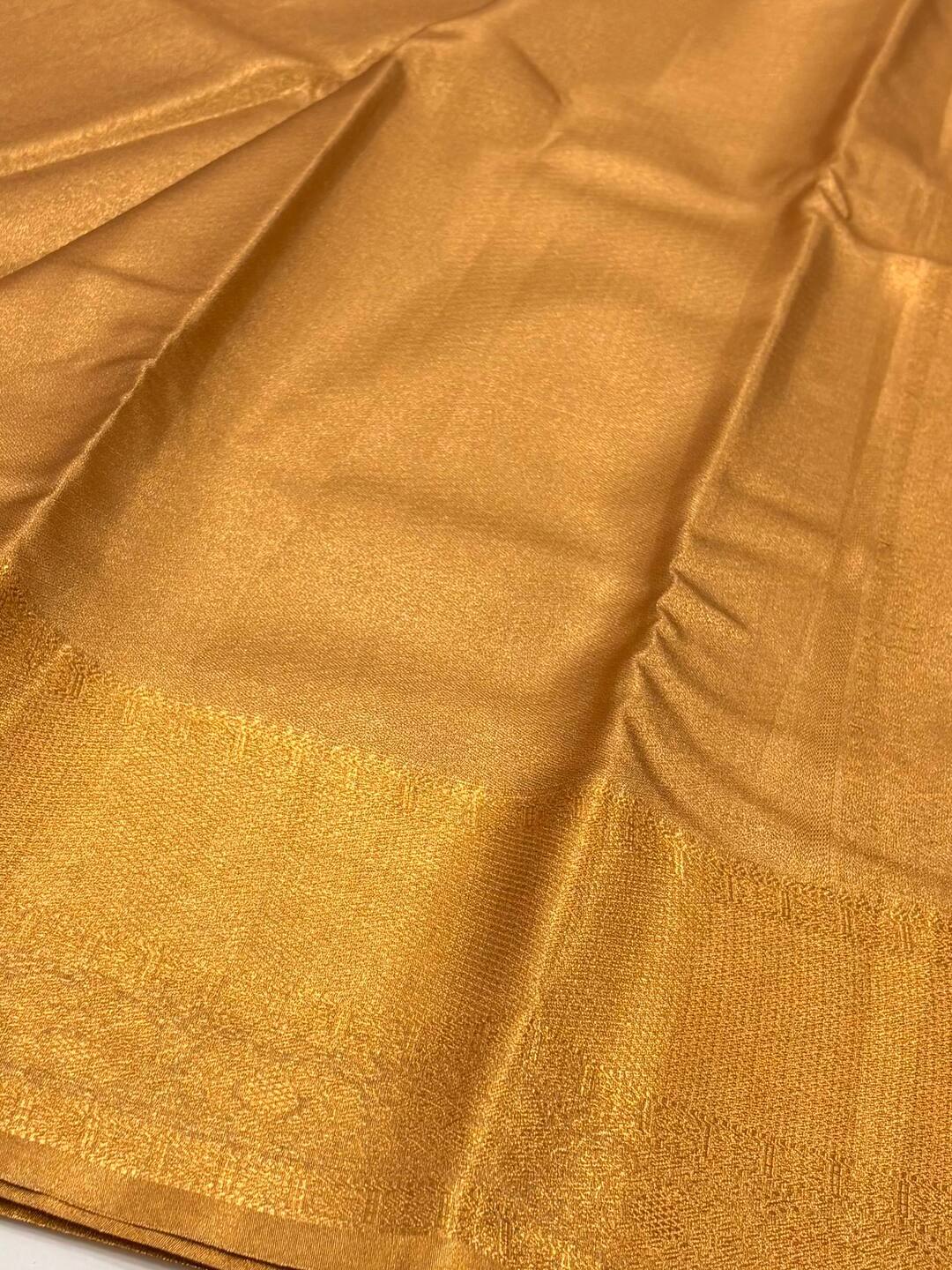 Golden Semi Kanchi Silk Saree