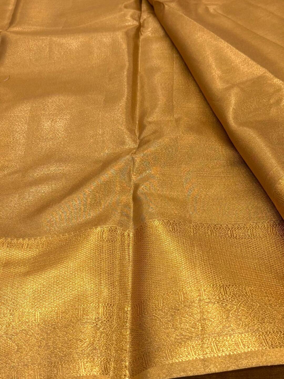 Golden Semi Kanchi Silk Saree