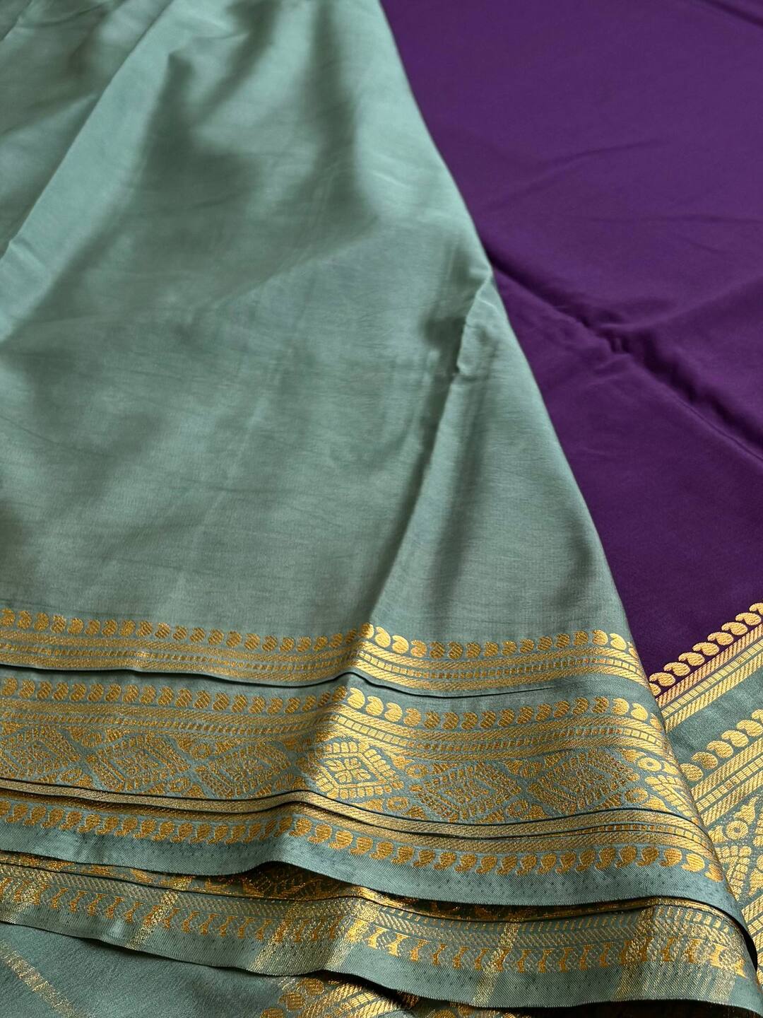 Royal Purple Semi Mysore Saree