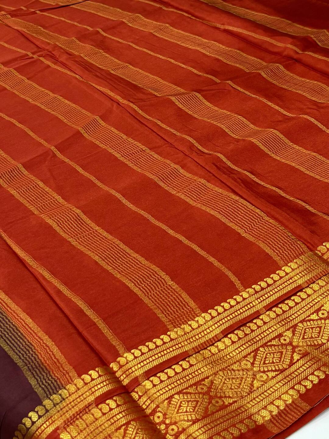 Wine Purple Semi Mysore Saree