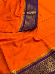 Orange Semi Mysore Saree