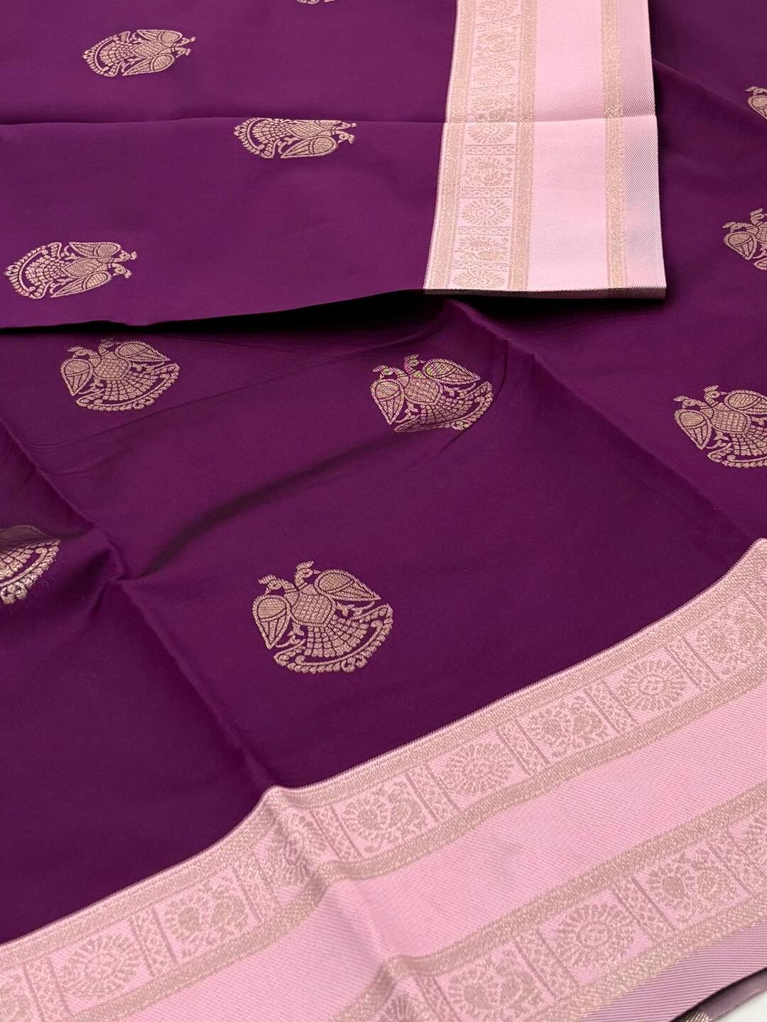 Royal Purple Cotton Silk Saree
