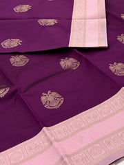 Royal Purple Cotton Silk Saree