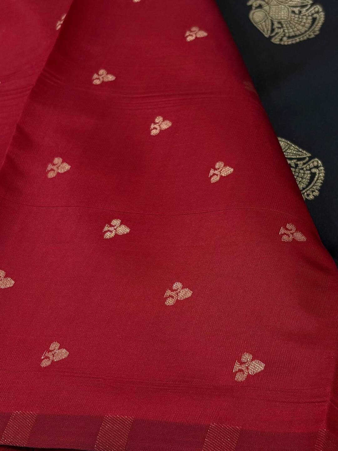 Black Cotton Silk Saree