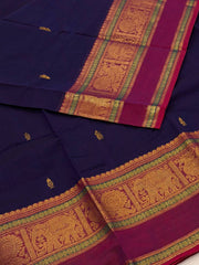 Navy Blue Chettinad Cotton Saree