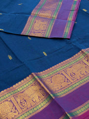 Blue Chettinad Cotton Saree