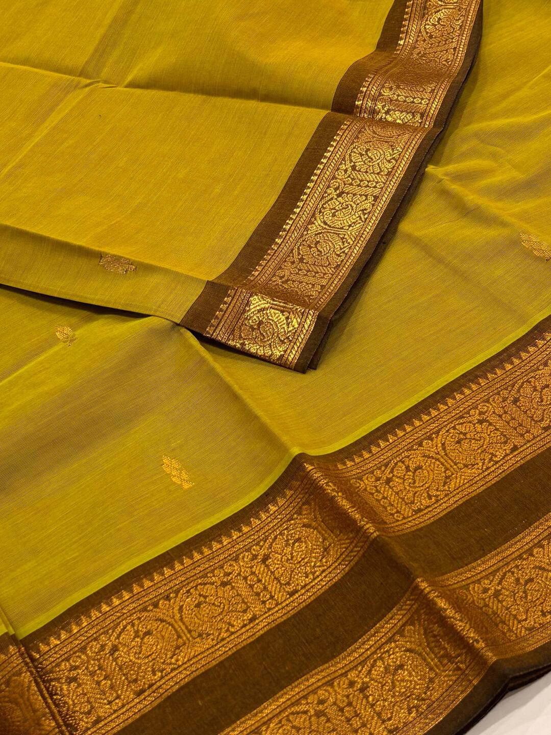 Apple Green Chettinad Cotton Saree