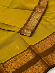 Apple Green Chettinad Cotton Saree