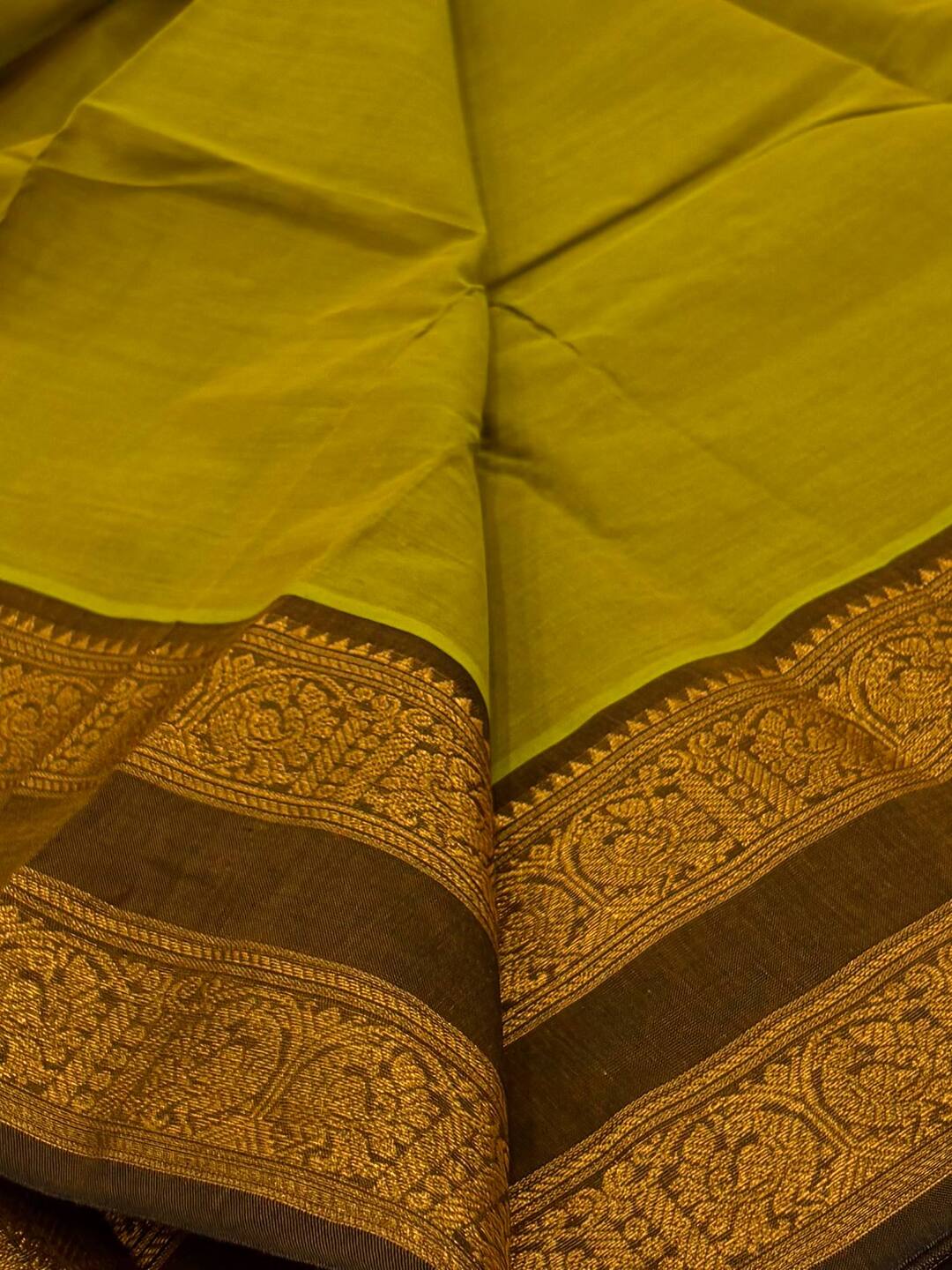 Apple Green Chettinad Cotton Saree