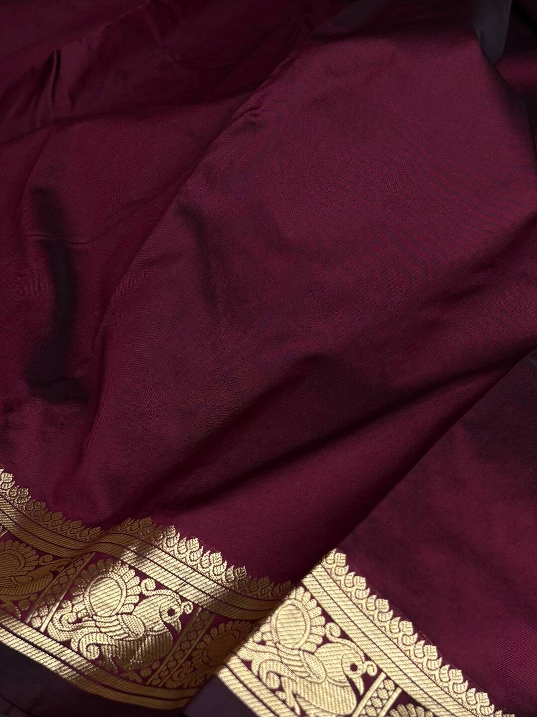 Wine Purple Semi Kanchi Silk Cotton Saree