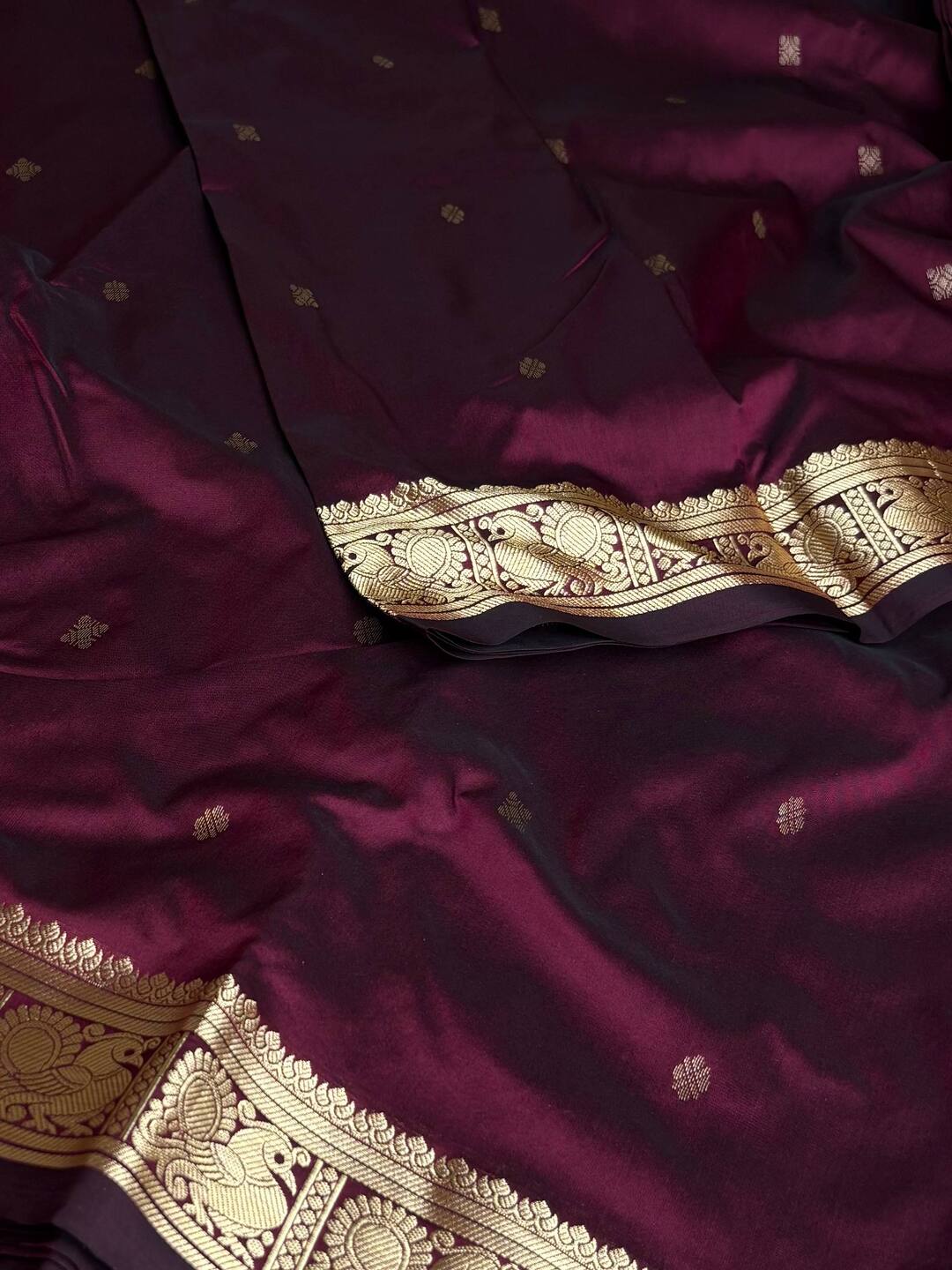 Wine Purple Semi Kanchi Silk Cotton Saree