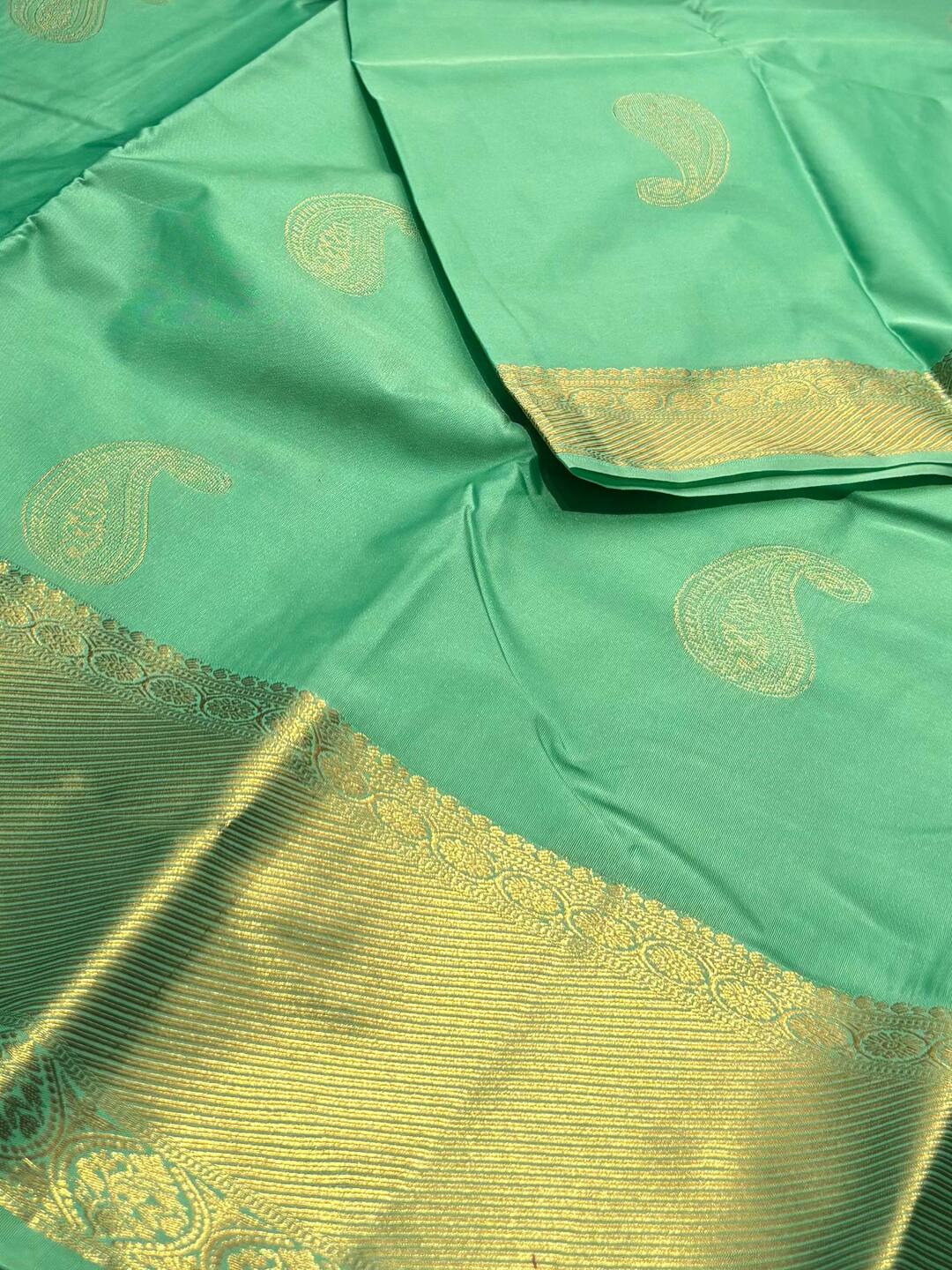 Soft Green Semi Kanchi Silk Saree