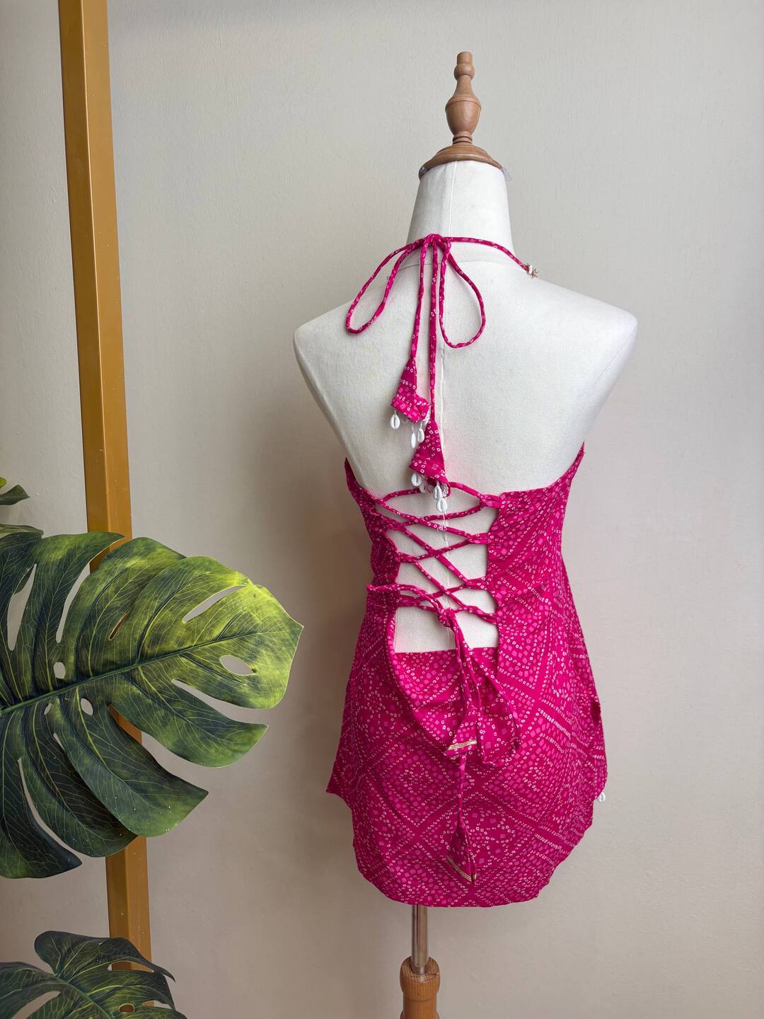 Hot Pink Hand block Cotton Top