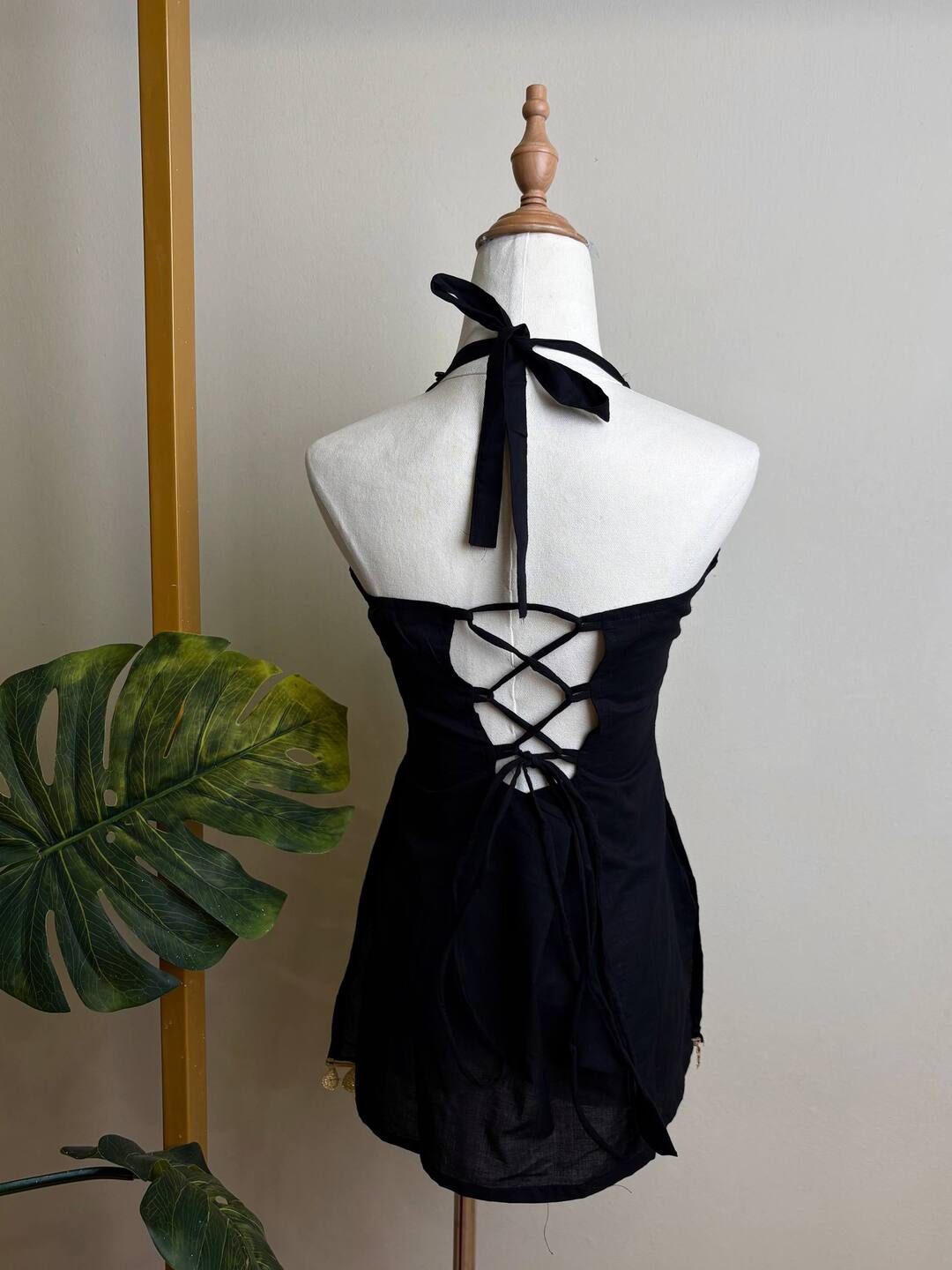 Black Hand block Cotton Top