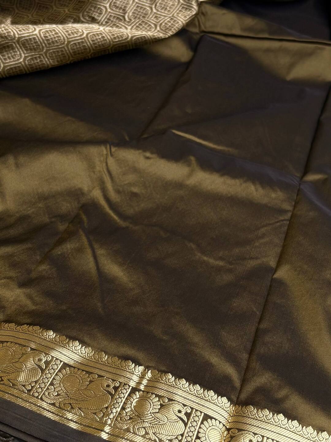 Coffee Brown Semi Kanchi Silk Cotton Saree