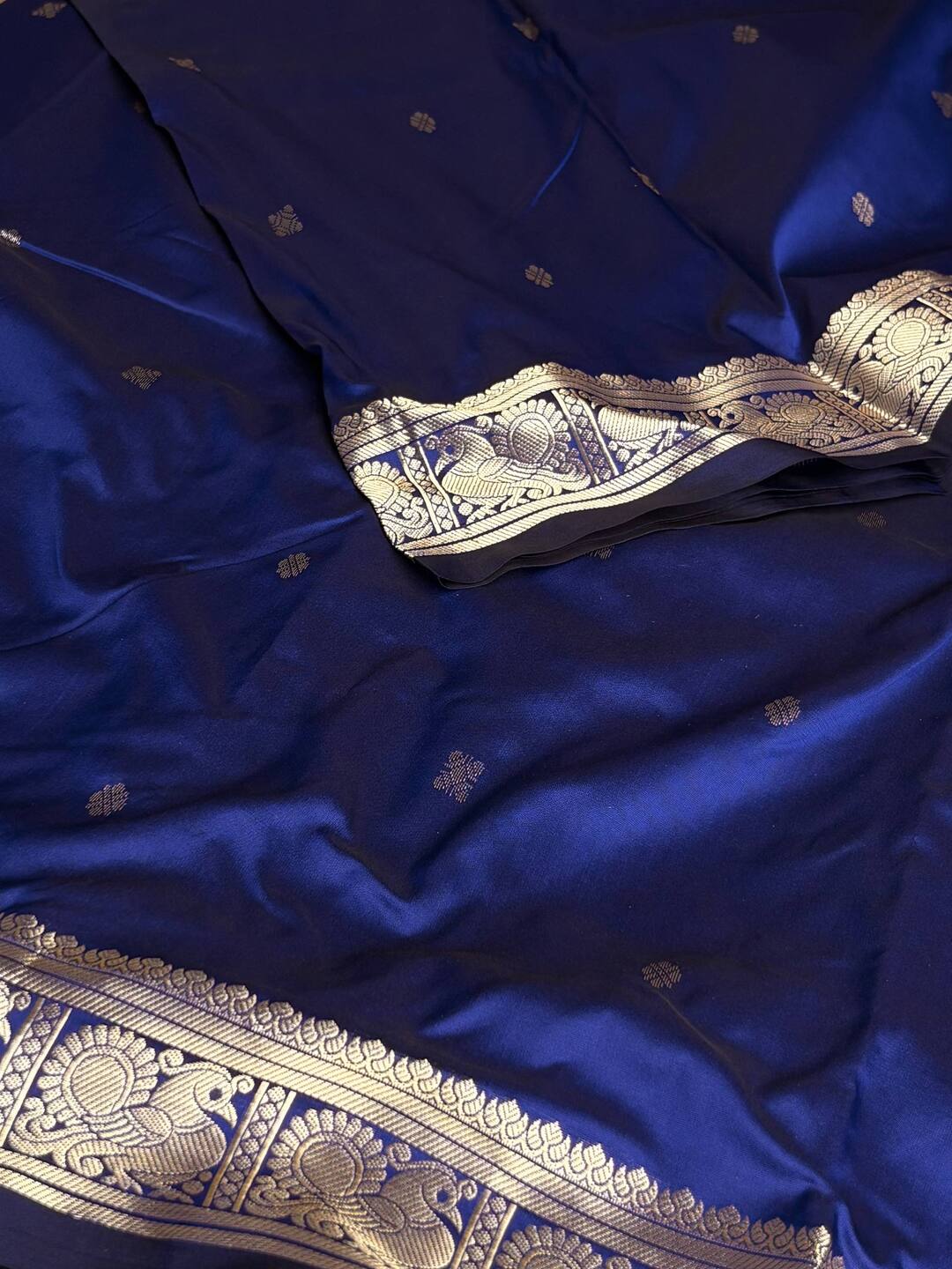 Royal Blue Semi Kanchi Silk Cotton Saree