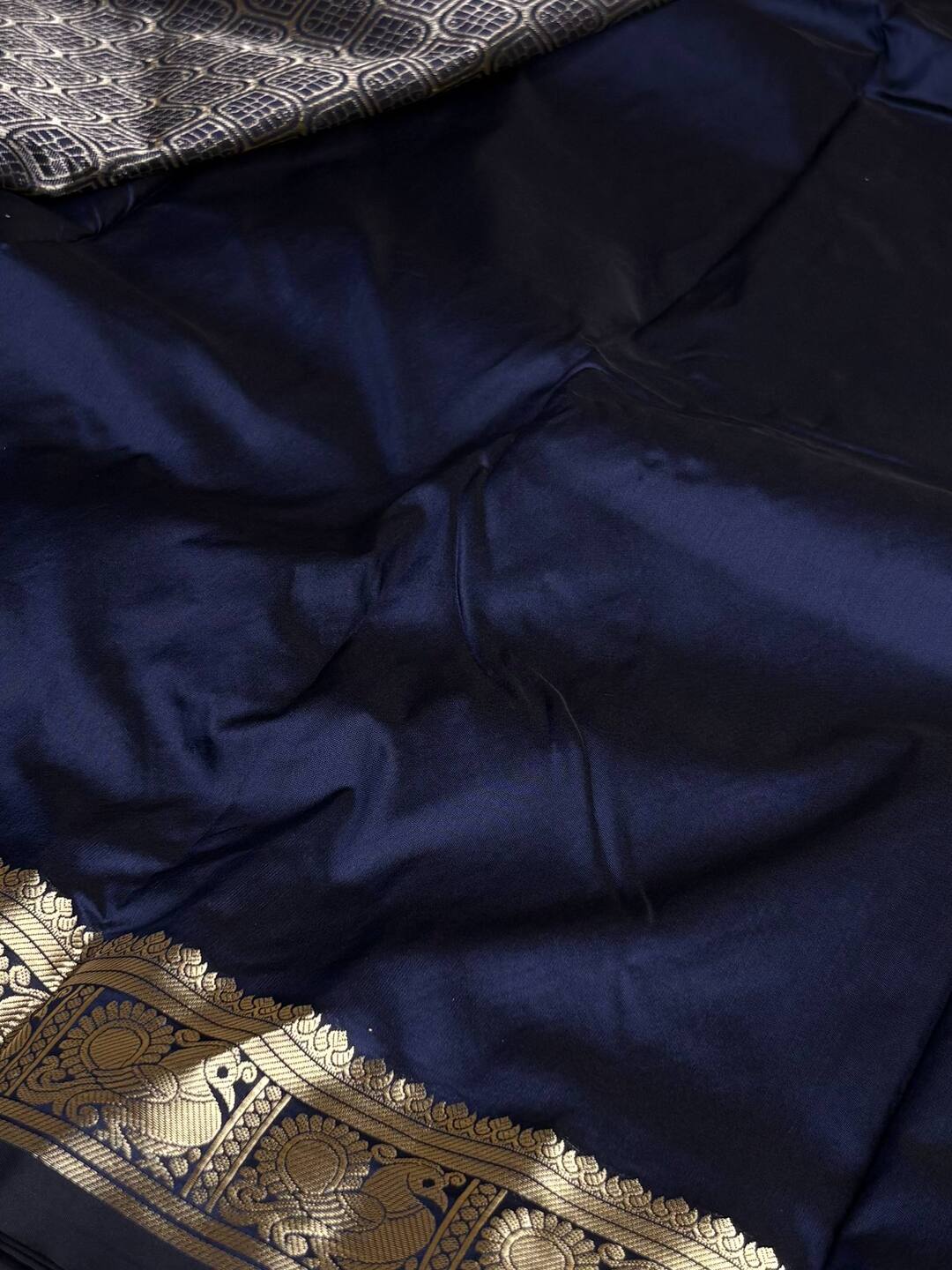 Royal Blue Semi Kanchi Silk Cotton Saree