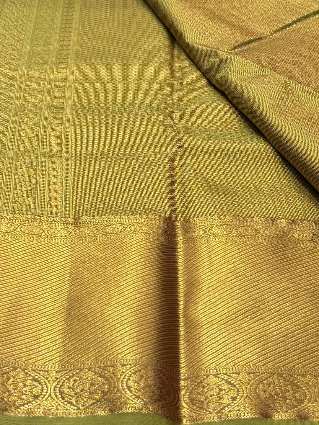 Sage Green Kanchipuram Silk Saree