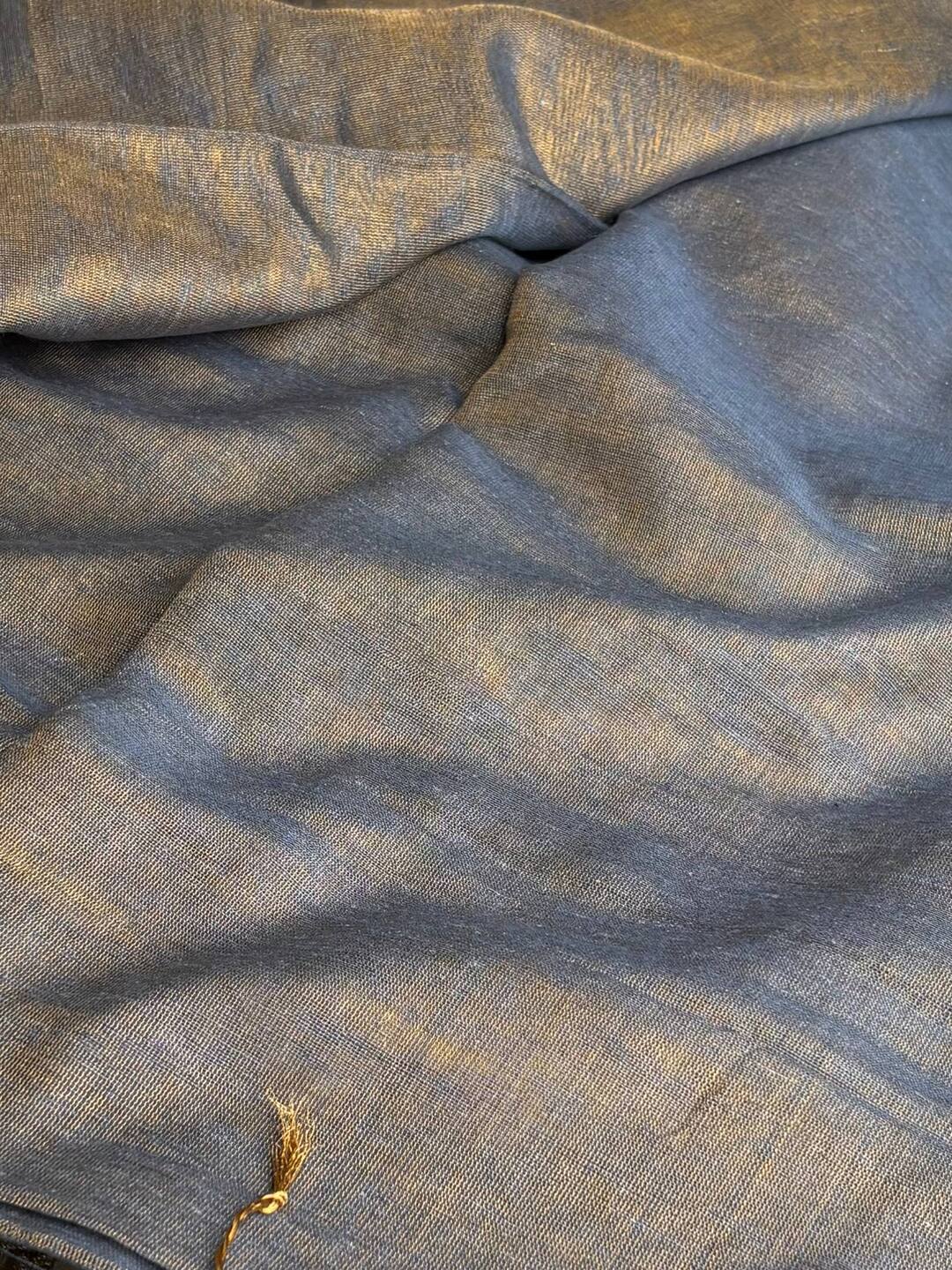 Grey Plain Kadhi Cotton Saree