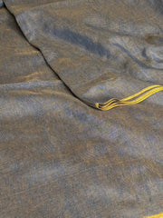 Grey Plain Kadhi Cotton Saree