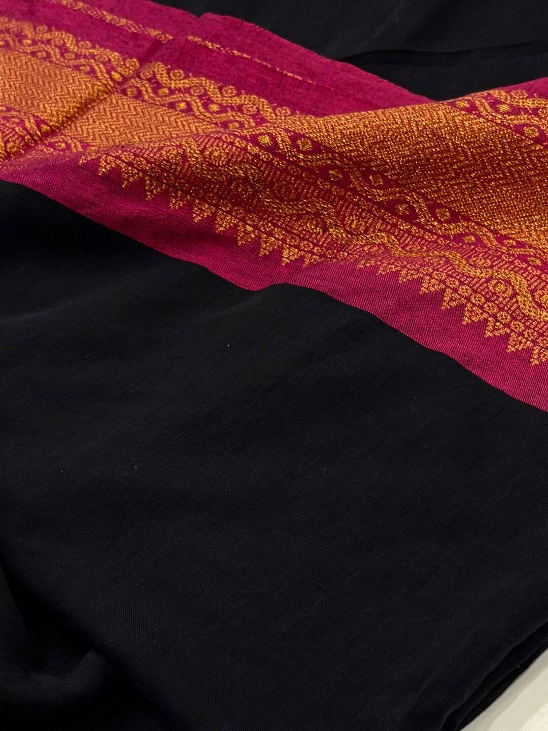 Black Kadhi Cotton Saree