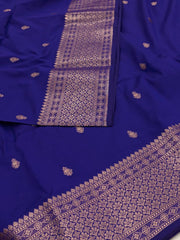 Royal Blue Cotton Silk Saree