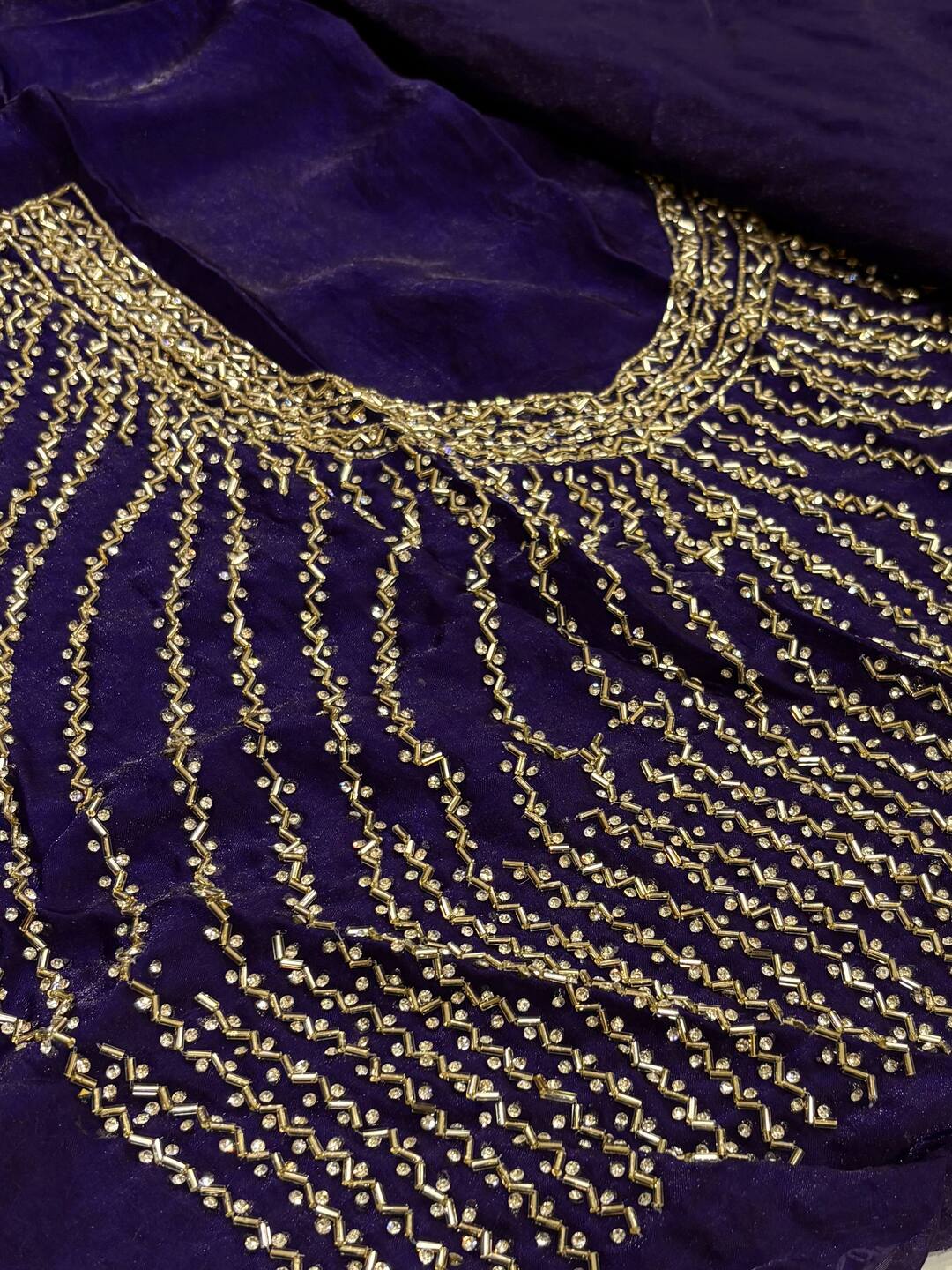 Navy Blue Georgette Silk Saree